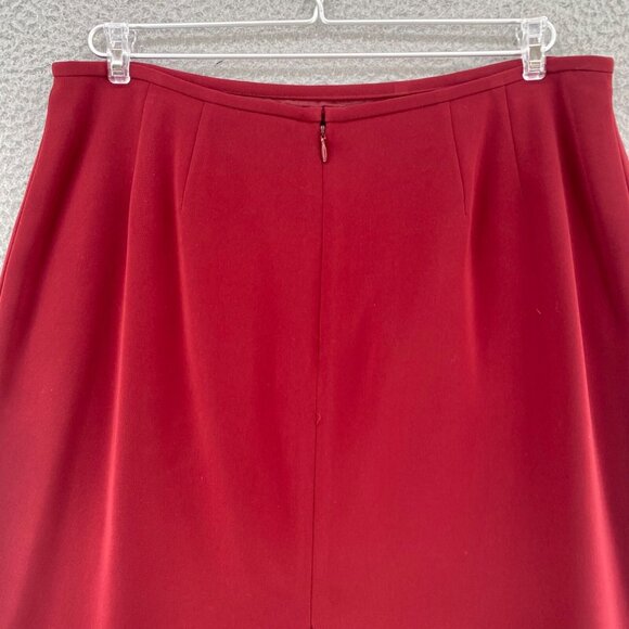 Kasper Skirt Womens 14 Petite Red Knee Length Straight Pencil Suit Office Work - Picture 4 of 9